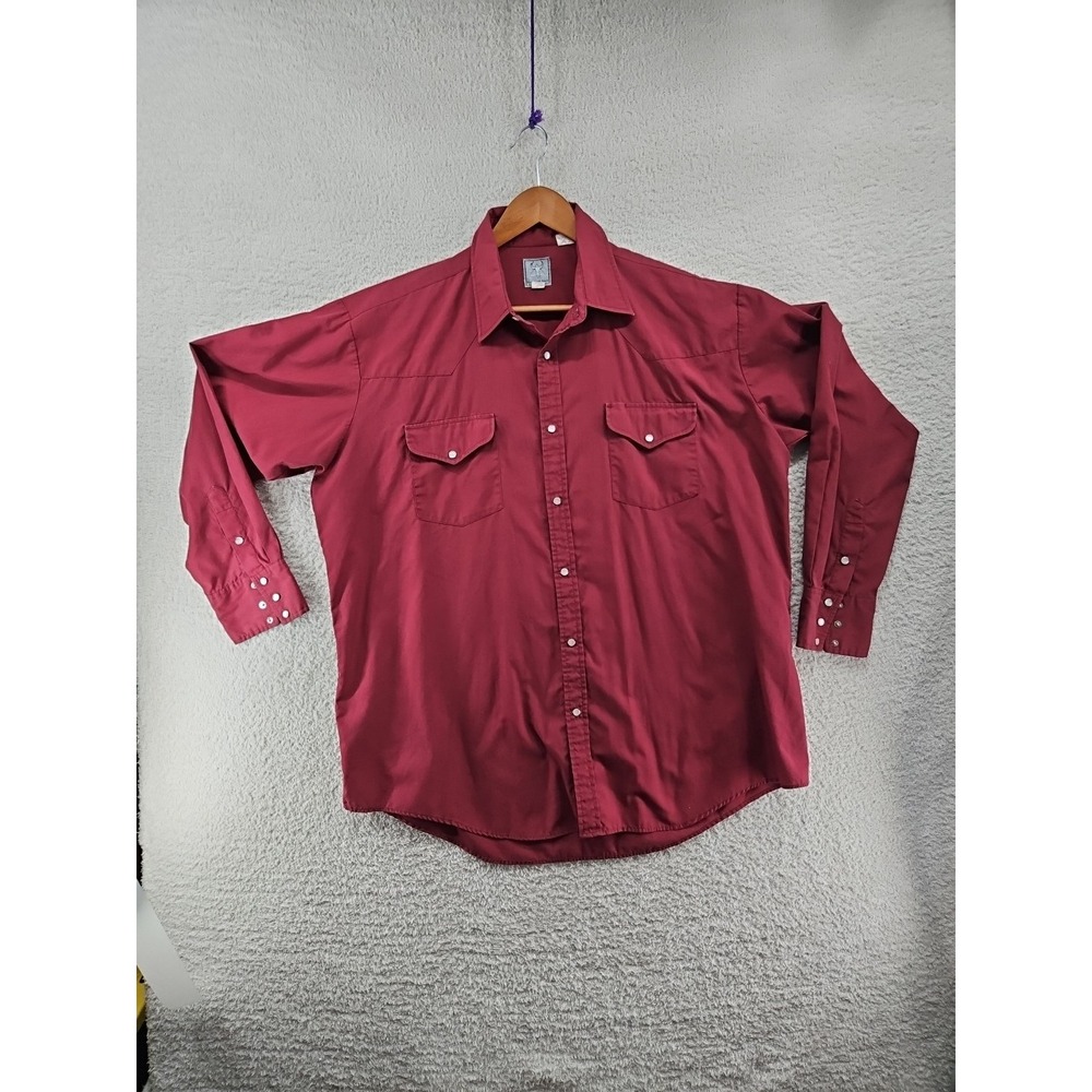 Vintage Rock Creek Ranch  Pearl Snap Button Down Shirt Lonng Sleeve XL Western